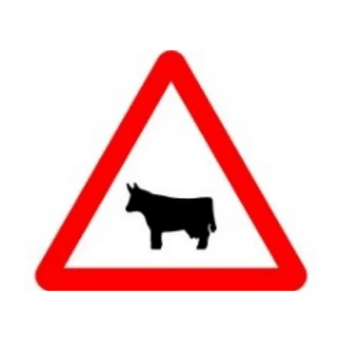 Señal P-23: Paso de animales domésticos o ganado