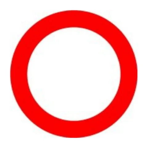 Señal R-100: Circulación prohibida
