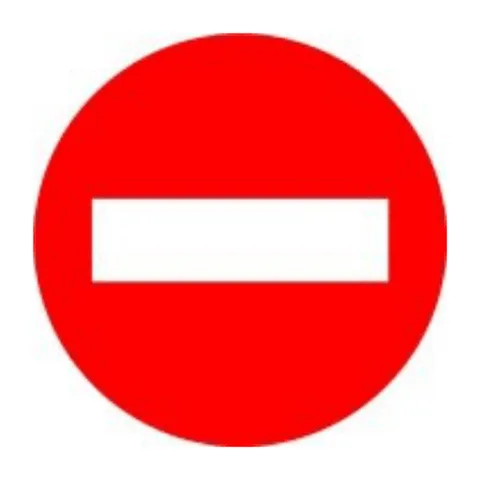 Señal R-101: Entrada prohibida