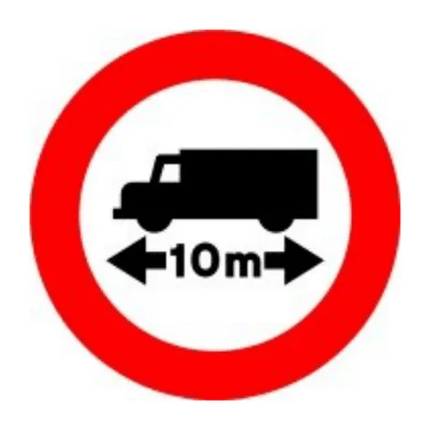 Señal R-203: Limitación de longitud