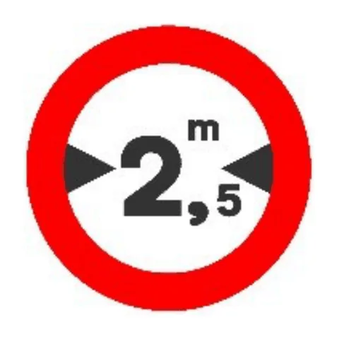 Señal R-204: Limitación de anchura