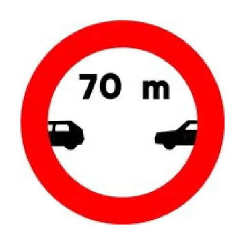 Señal R-300: Separación mínima