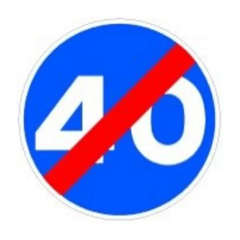 Señal R-506: Fin de velocidad mínima