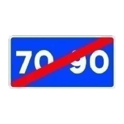 Señal S-10: Fin de intervalo aconsejado de velocidades
