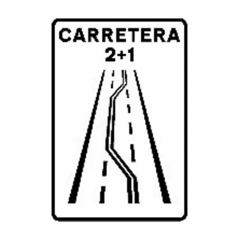 Señal S-1c: Carretera 2+1
