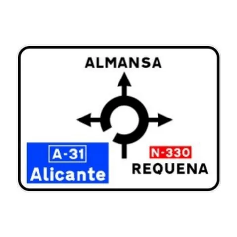 Señal S-200: Preseñalización de glorieta