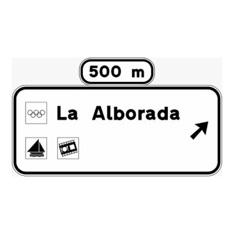 Señal S-267: Preseñalización de servicios varios en carretera convencional o carretera multicarril