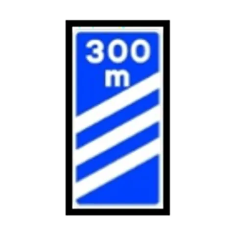 Señal S-26a: Panel de aproximación a salida (300 m)