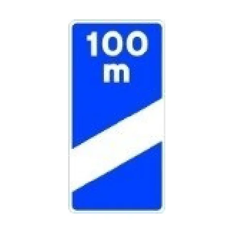 Señal S-26c: Panel de aproximación a salida (100 m)