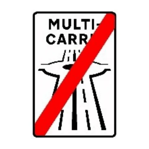 Señal S-2b: Fin de carretera multicarril