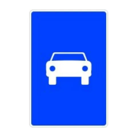Señal S-3: Vía reservada para automóviles