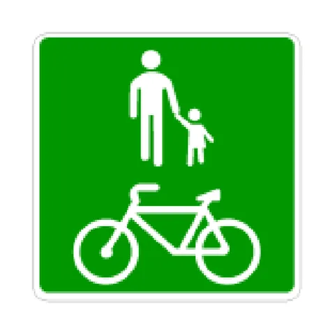 Señal S-33: Senda ciclopeatonal