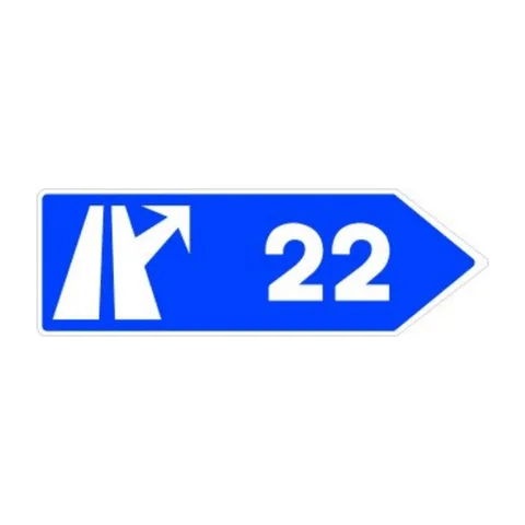 Señal S-342: Señales de destino de salida inmediata hacia autopista o autovía