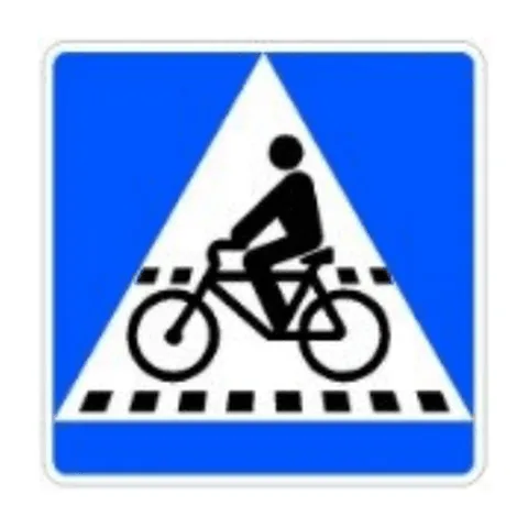 Señal S-45: Situación de un paso para ciclistas
