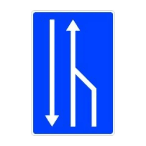 Señal S-52a: Final de carril destinado a la circulación