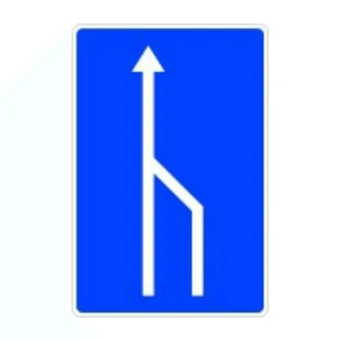 Señal S-52c: Final de carril destinado a la circulación