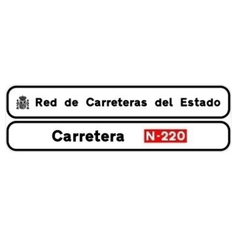 Señal S-561: Cartel institucional en carretera convencional o carretera multicarril