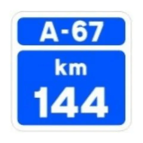 Señal S-570: Hito kilométrico en autopista o autovía