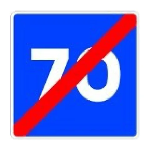 Señal S-8: Fin de velocidad máxima aconsejada