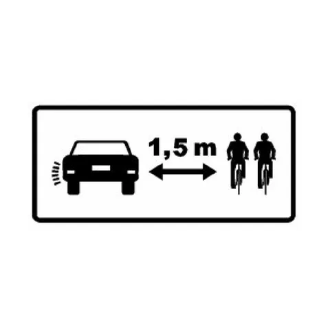 Señal S-891: Distancia lateral en adelantamiento a ciclo o ciclomotor