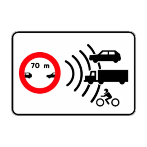 Señal S-991e: Control de separación mínima en carretera convencional o carretera multicarril