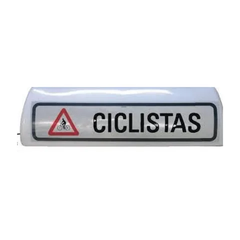 Señal V-22: Cartel avisador de acompañamiento de ciclista