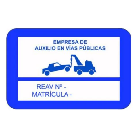 Señal V-24: Vehículo de servicio de auxilio en vías públicas